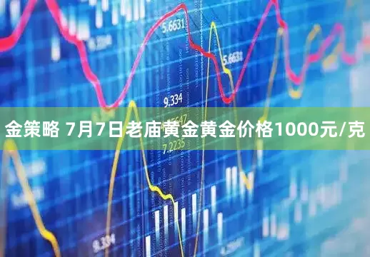 金策略 7月7日老庙黄金黄金价格1000元/克