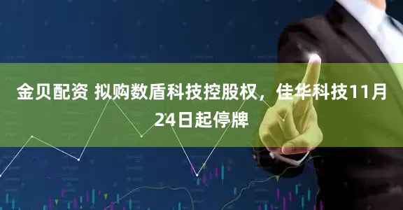 金贝配资 拟购数盾科技控股权，佳华科技11月24日起停牌